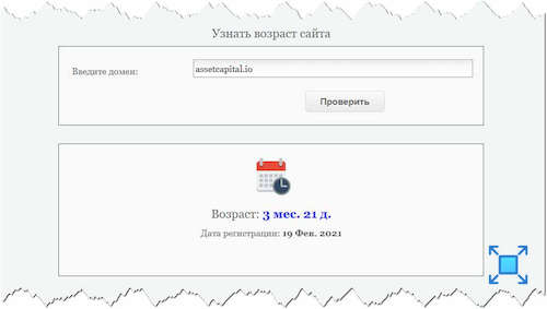 Сайту инвестиционного сервиса «ACL Asset Capital» всего несколько месяцев