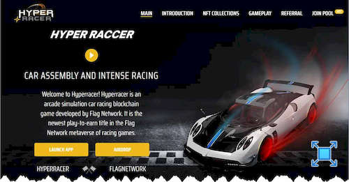 Данный контент можно видеть на основной странице NFT игры Hyper Racer